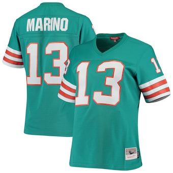 womens mitchell and ness dan marino aqua miami dolphins 1984